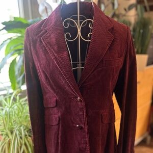 Robert0 Orsini Burgundy 1970’s Vintage Corduroy blazer